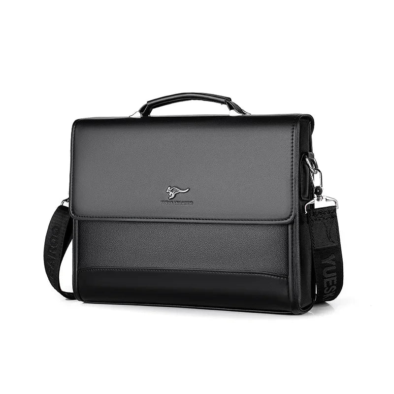 PU Leather Business Laptop Tote Briefcase Bag for Men