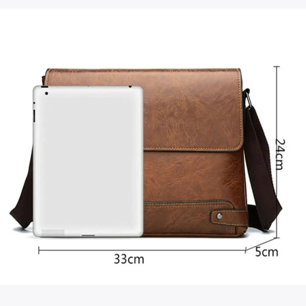 PU Leather Executive Business Briefcase Tote Bag for Men