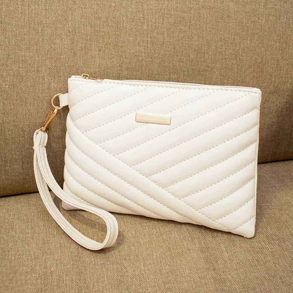 Leather Envelope Wristlet Clutch Wallet for Women