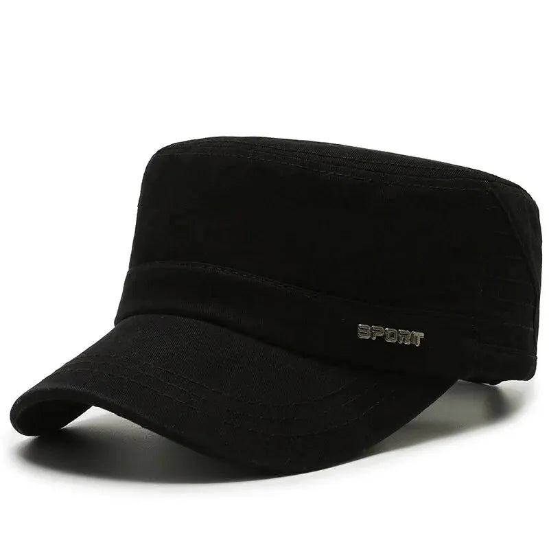 Men Casual Military Flat Cap Fashion Hat