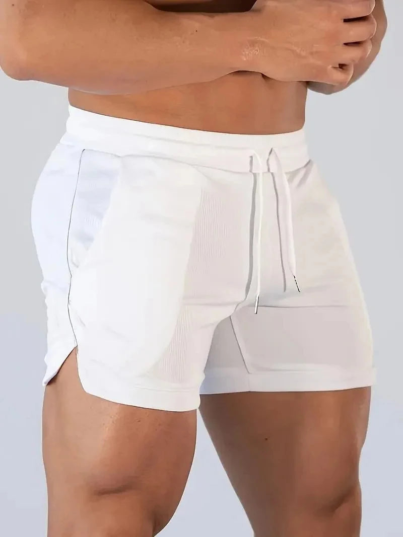 Men Quick Dry Running Shorts Reflective Breathable Gym Shorts