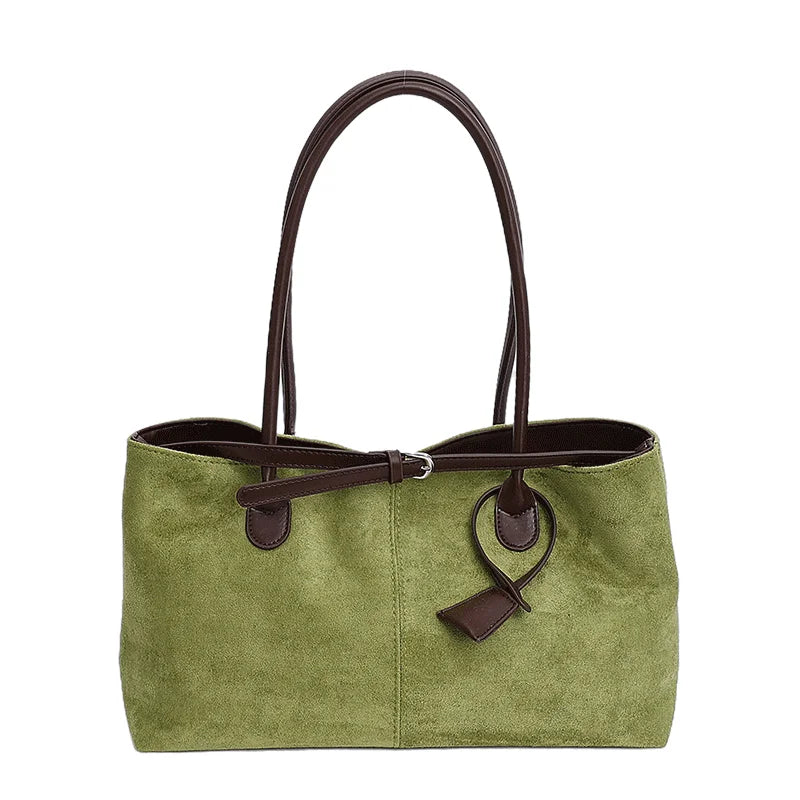 Retro PU Leather Underarm Tote Bag for Women
