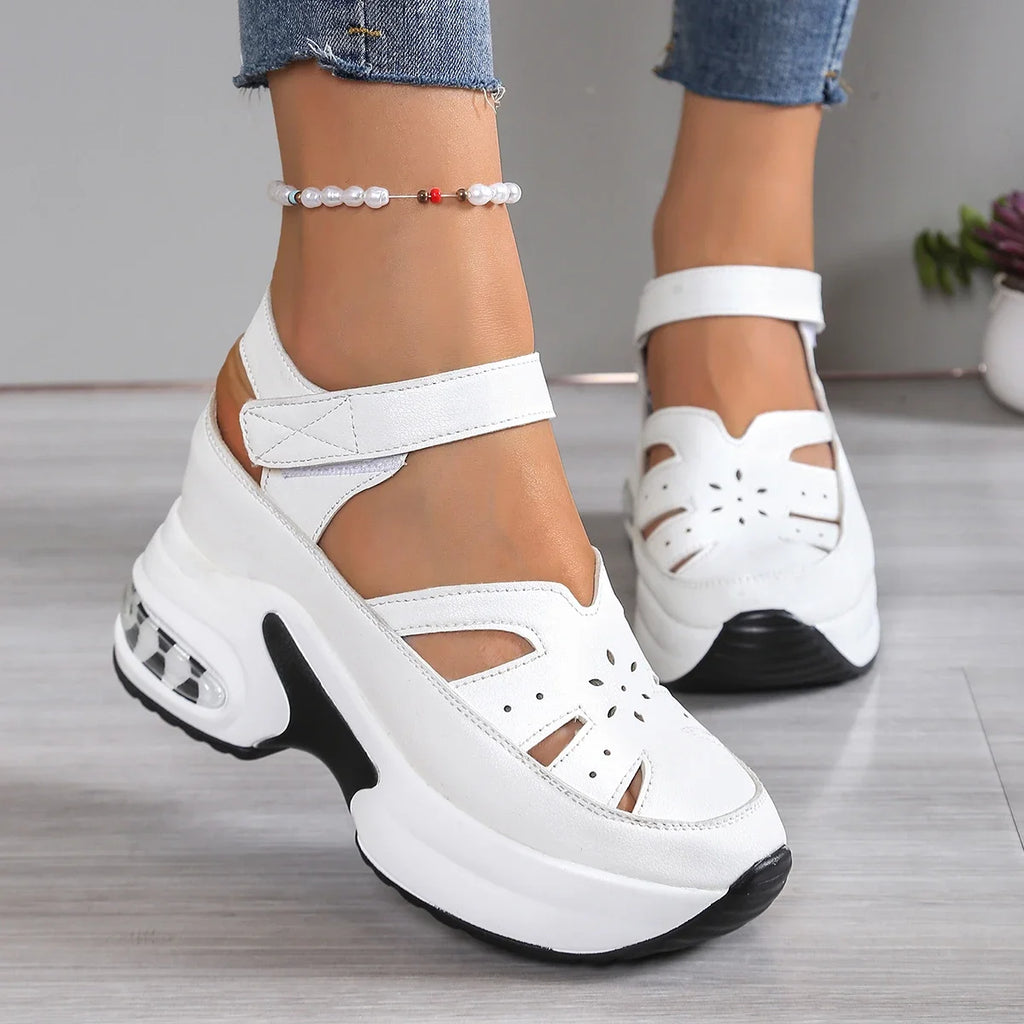 Women New Closed Toe Office Wedge Sandals