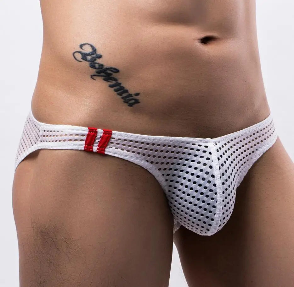 Breathable Mesh Low Rise Briefs Underwear for Men