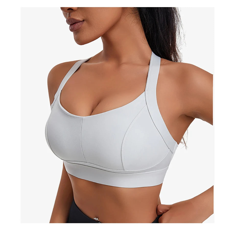 Women High Impact Cross Back Padded Sports Bra