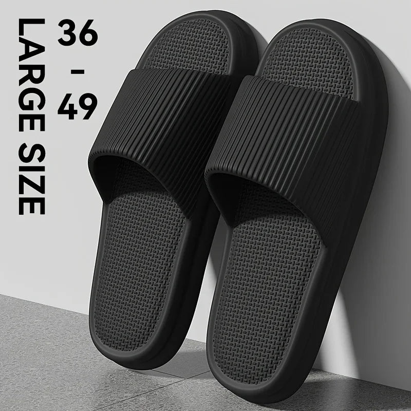 Men Summer Silent Slippers Indoor Home Bathroom Anti-Slip Soft EVA Sole Odor-Proof Sandals for Women Comfort Lightweight