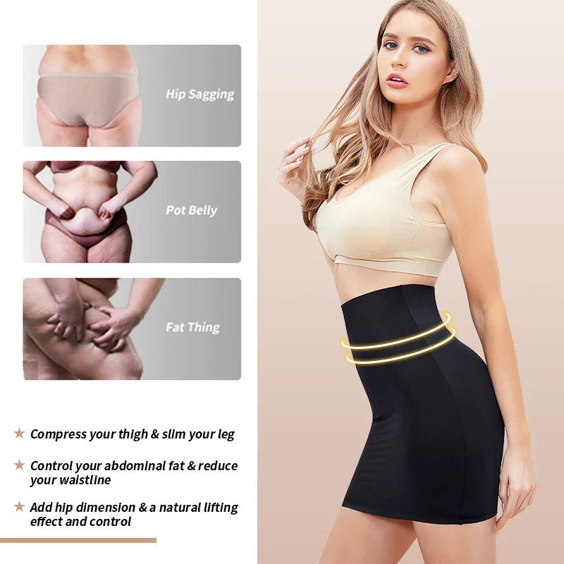 High Waist Tummy Control Shapewear Half Slip for Women