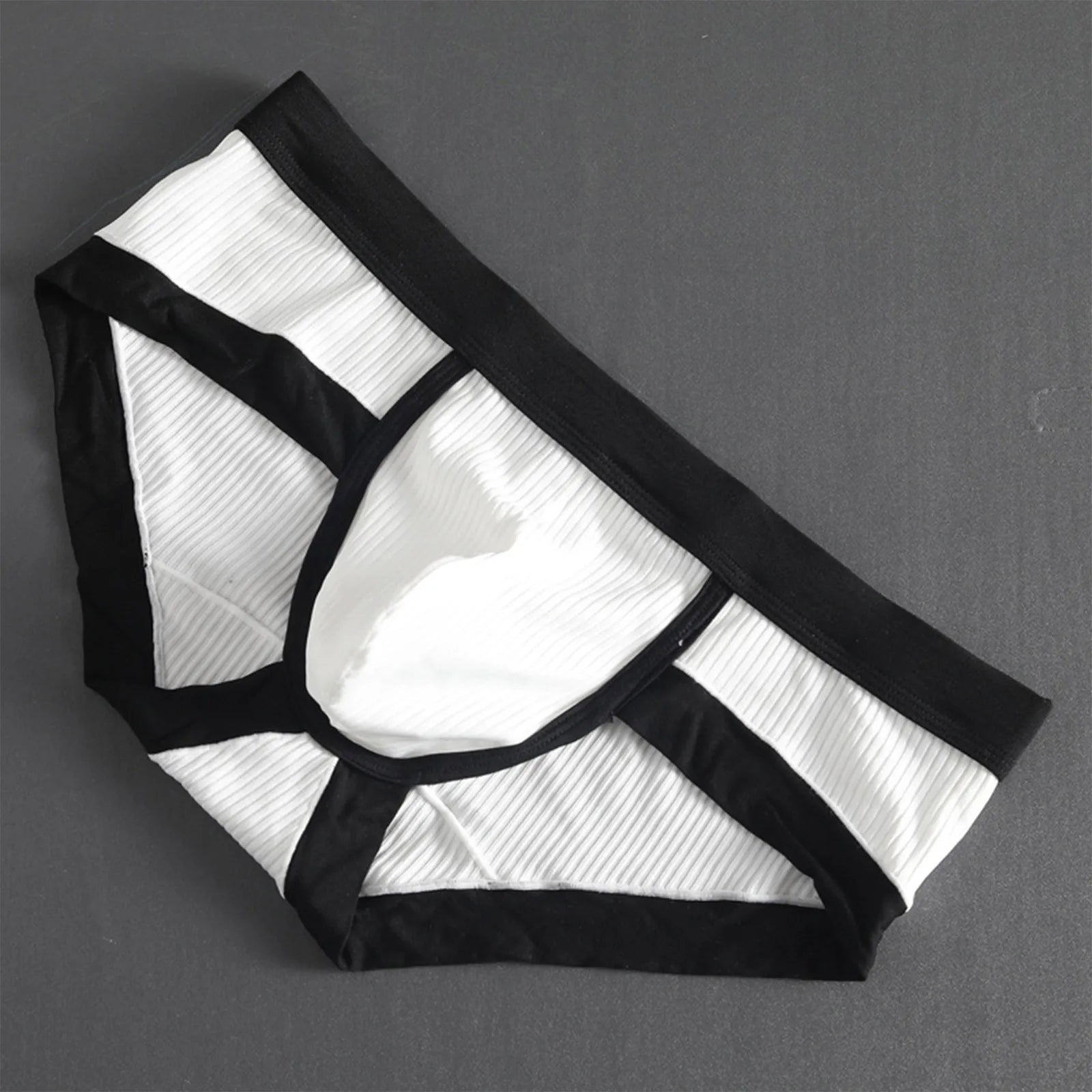 Low Waist Breathable Striped Underwear Briefs for Men