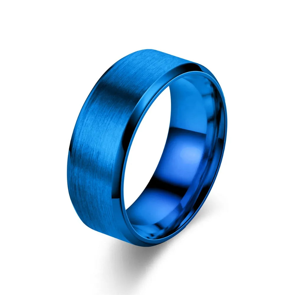 Stainless Steel Simple Band Rings for Men