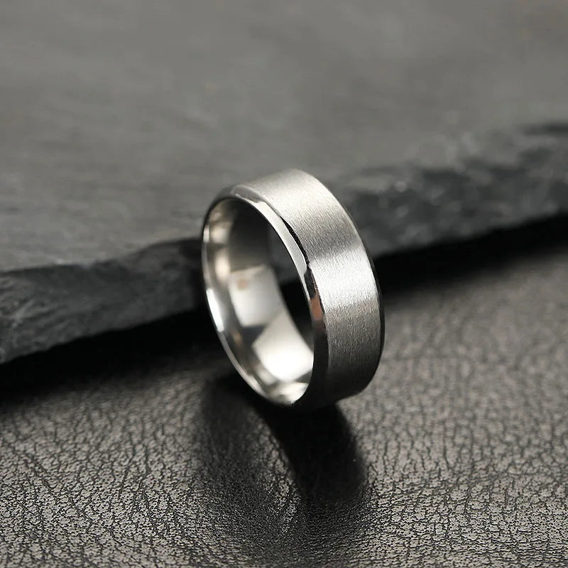 Stainless Steel Simple Band Rings for Men