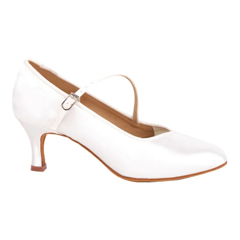 Women Satin Ballroom Dance Pump Heels