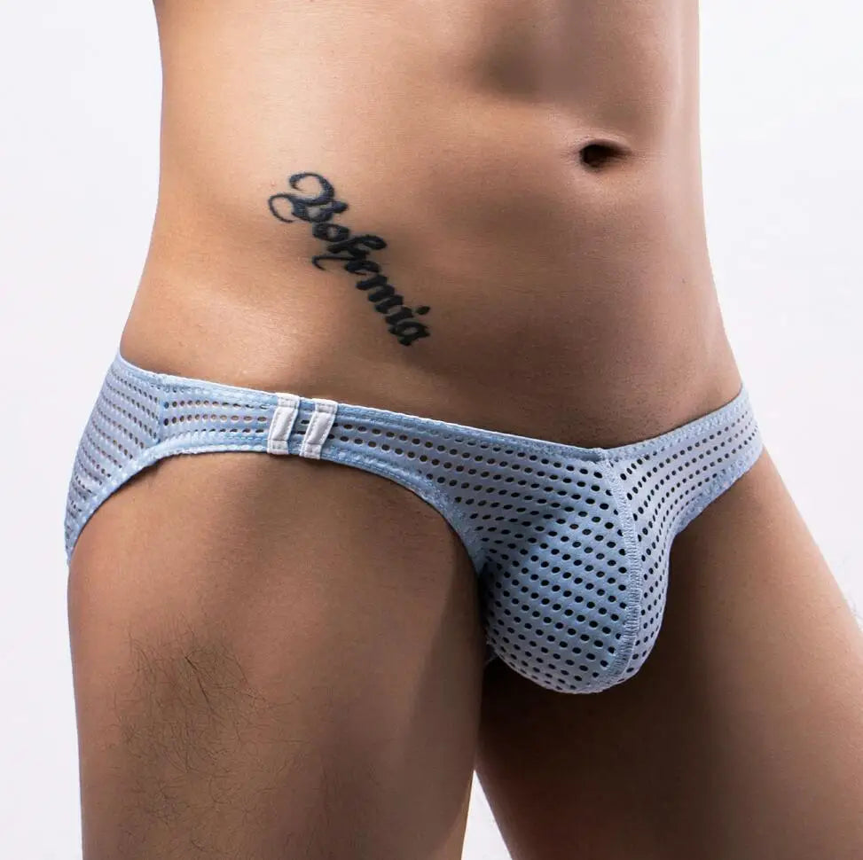 Breathable Mesh Low Rise Briefs Underwear for Men
