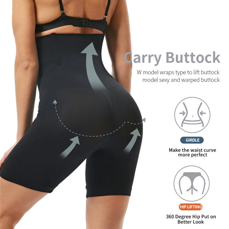 High Waist Tummy Control Mid Thigh Body Shaper Shorts for Women