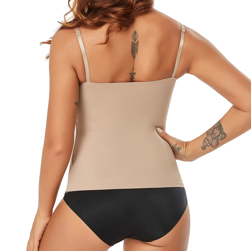 Tummy Control Seamless Compression Camisole Shapewear Tank Top for Women