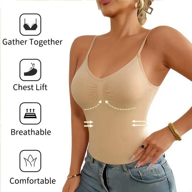 Camisole Shapewear Tank Top with Built In Bra for Women