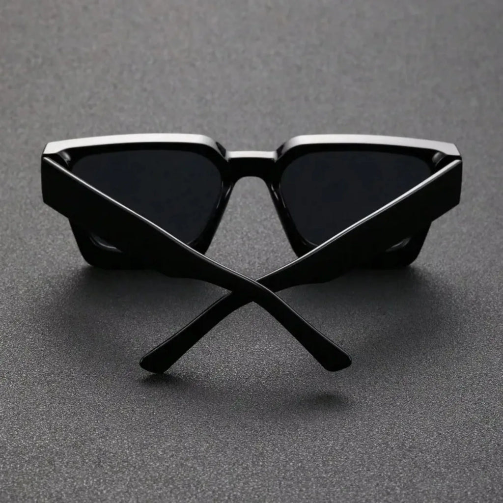 Men Fashion Square Plastic Frame Sunglasses