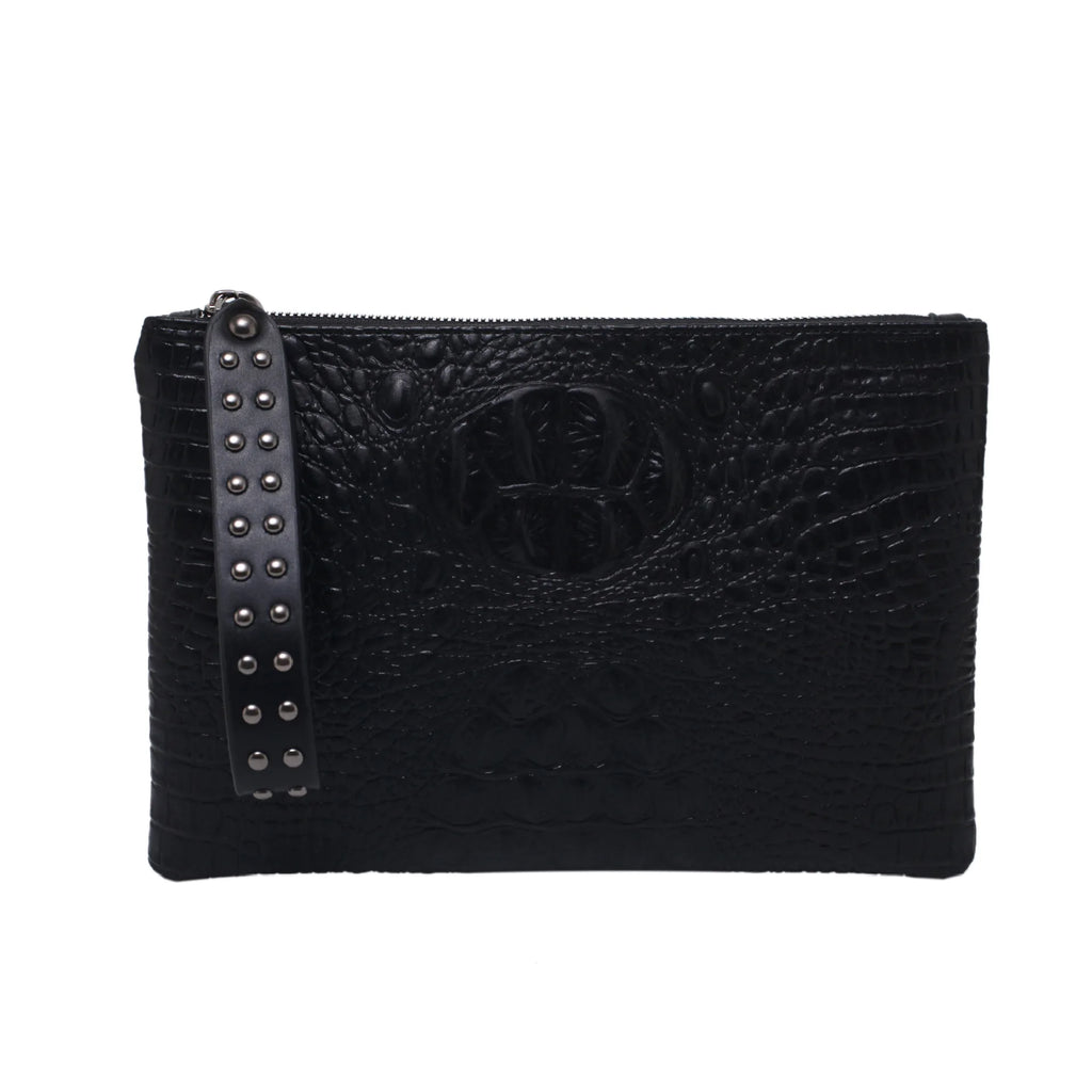 PU Leather Envelope Clutch Wristlet Bag for Women