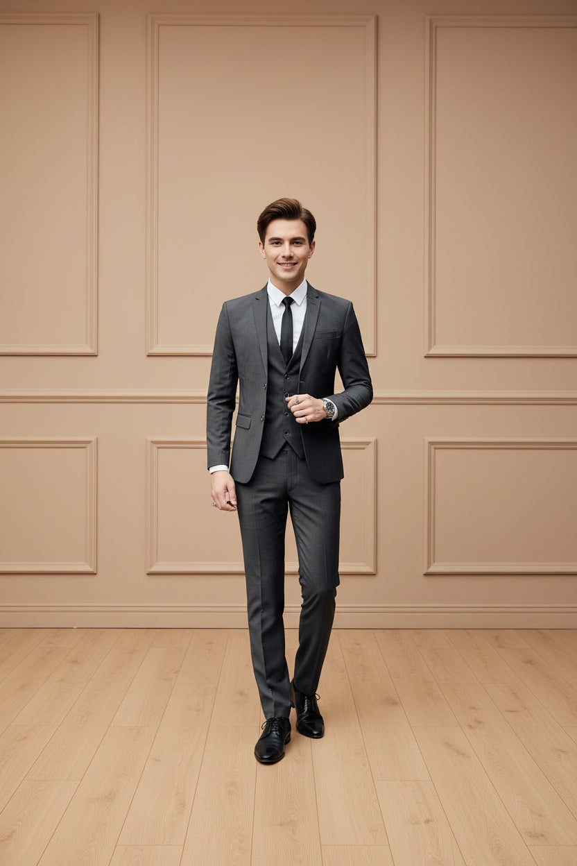 Men Slim Fit Business Suit Set