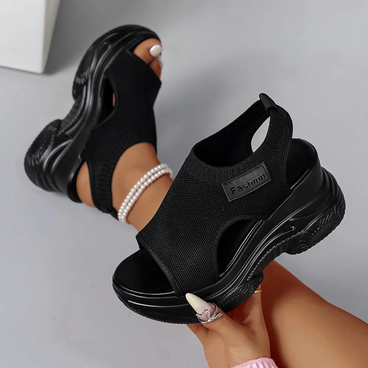 Women Memory Foam Wedge Slide Slippers