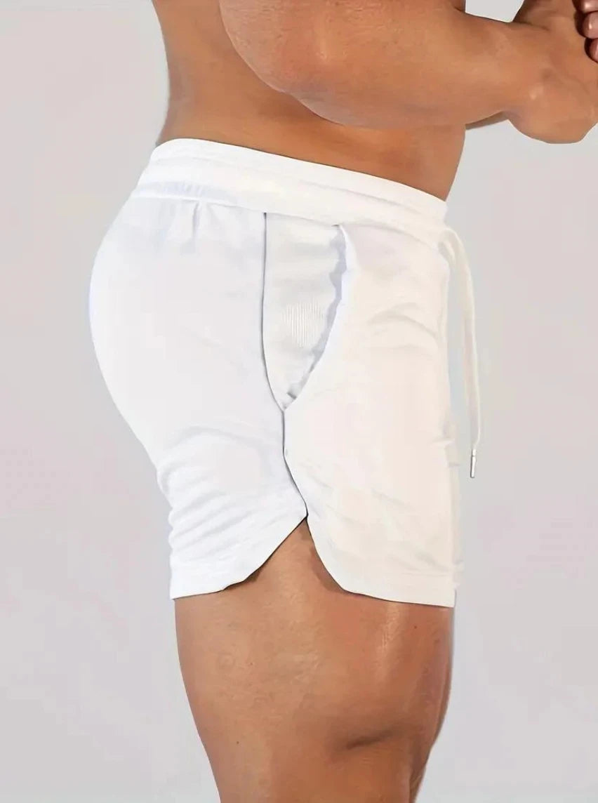 Men Quick Dry Running Shorts Reflective Breathable Gym Shorts