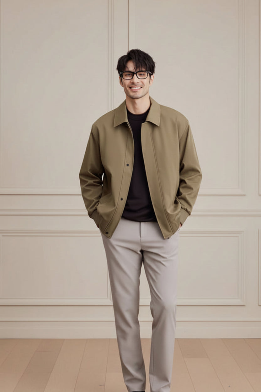 Men Administrative Collar Casual Jacket