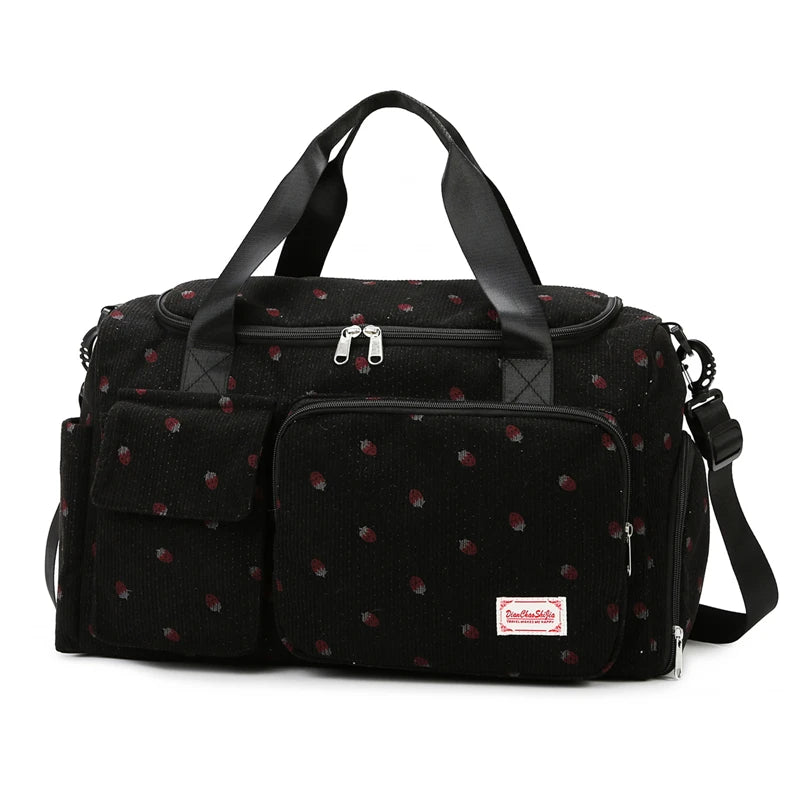 Large Capacity Corduroy Travel Tote Bag for Women