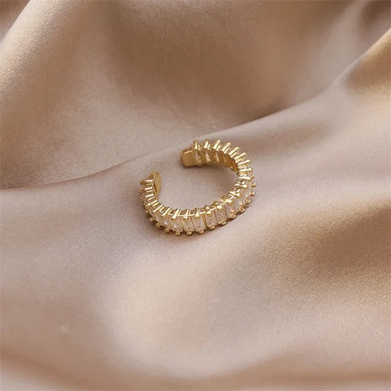 Women Small Ball Open Metal Ring Fashion Jewelry