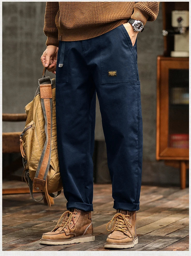 Loose Cargo Pants American Vintage Style