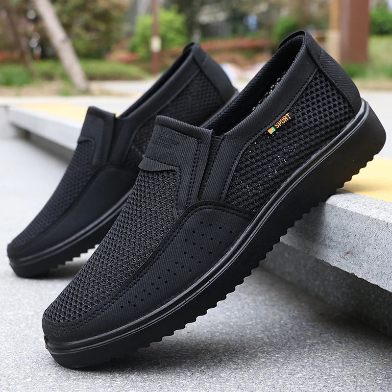 Men Breathable Mesh Slip On Loafers