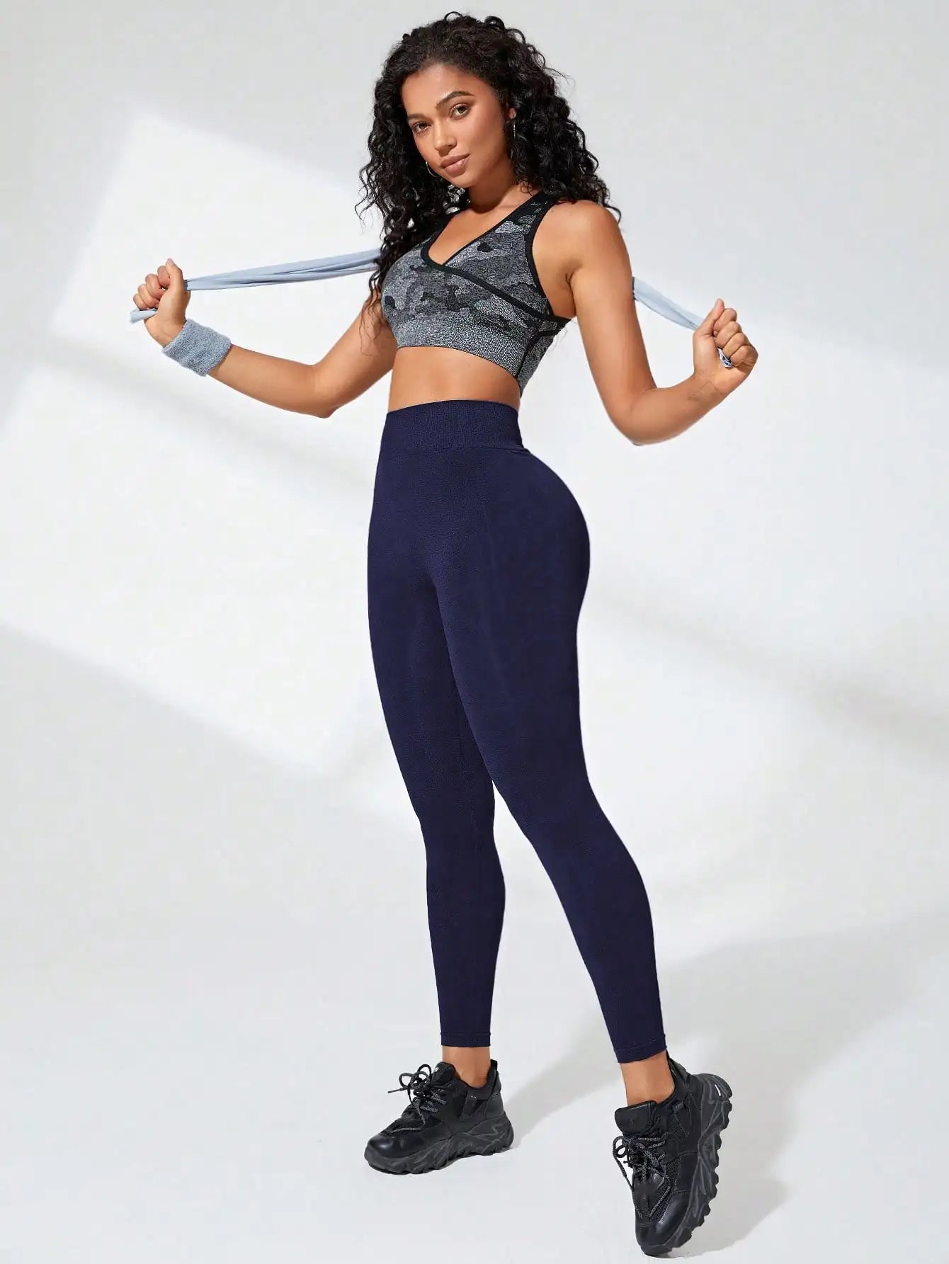 Women High Waisted Tummy Control Yoga Leggings Workout Pants