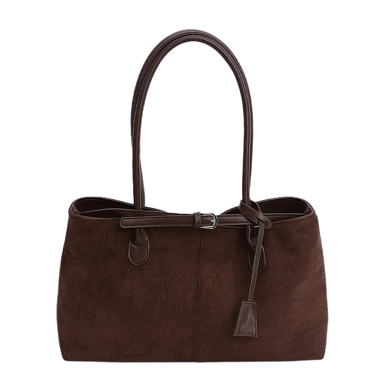 Retro PU Leather Underarm Tote Bag for Women