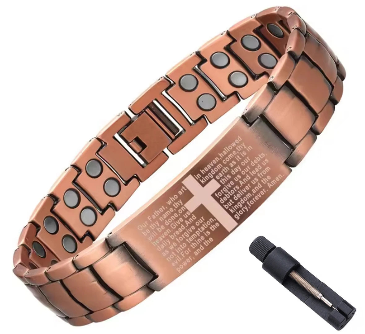 Men Magnetic Cross Copper Bracelet Jewelry