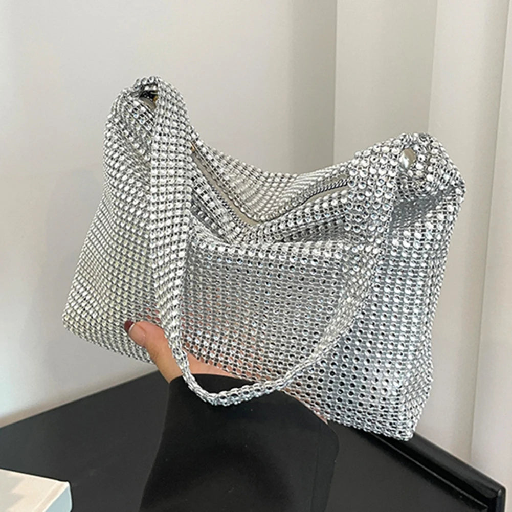 Glitter Rhinestone Evening Clutch Shoulder Bag for Women