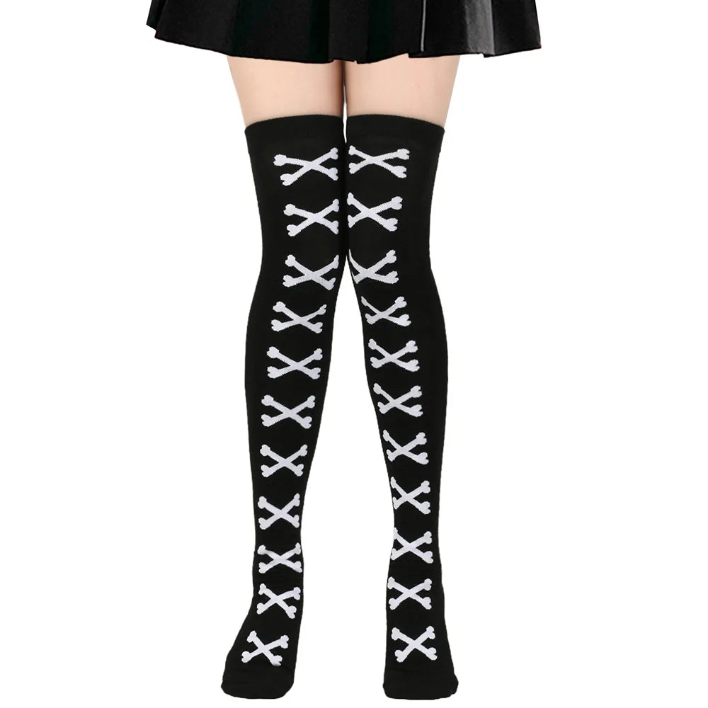 Opaque Thigh High Stockings for Women