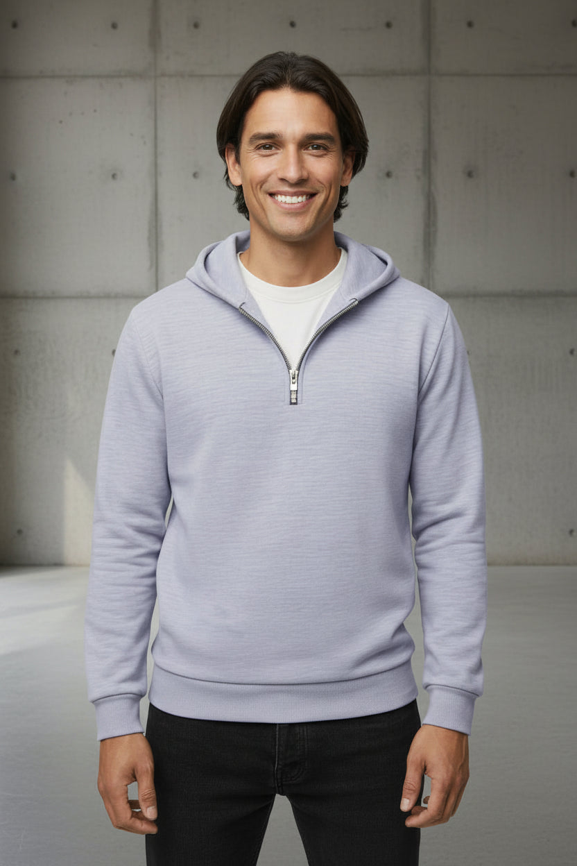 Men Half Zip Casual Hoodie Sweatshirt