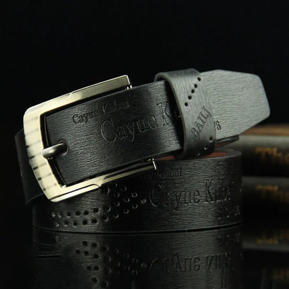 Men Vintage Leather Letter Print Belt
