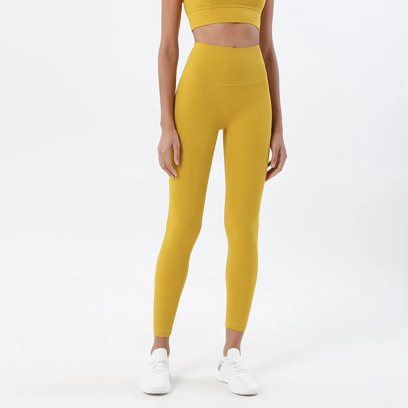 High Waist Nylon Yoga Leggings for Women