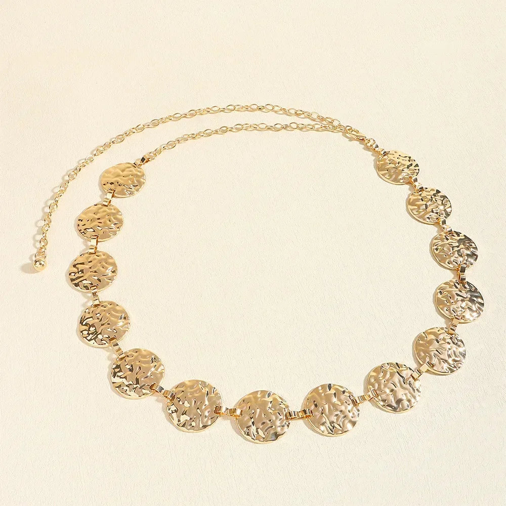 Women Thin Metal Waist Chain Fashion Accessory