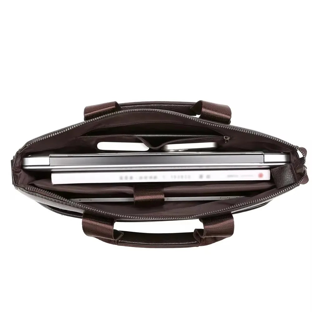 PU Leather Business Briefcase Messenger Bag for Men