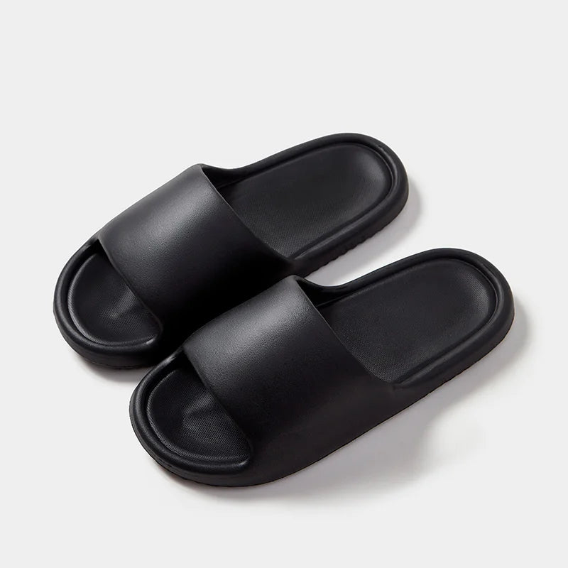 Men's Classy  Slippers for Women's Home Use Thick-Soled Indoor Summer Bread Sandals for Men's Couples Bathroom Bathing Non-Slip Slippers