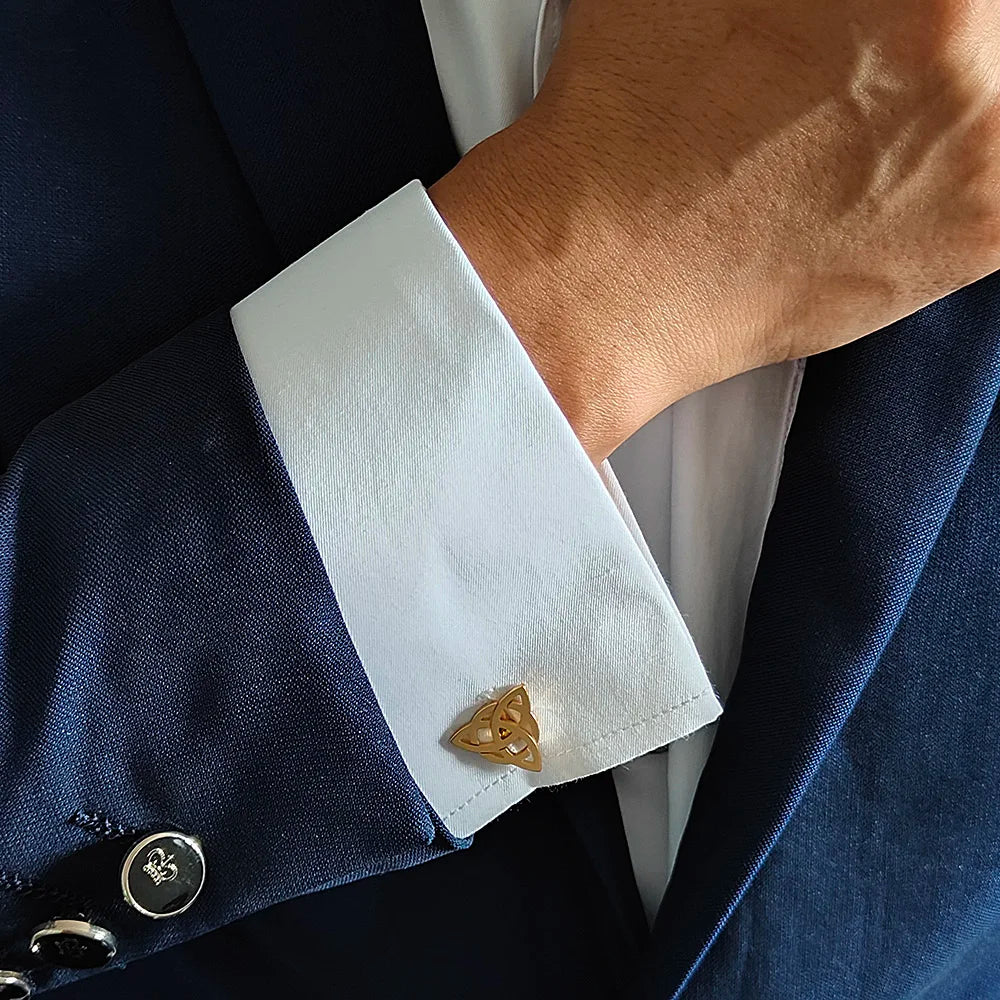 Men Stainless Steel Triangle Cufflinks Jewelry