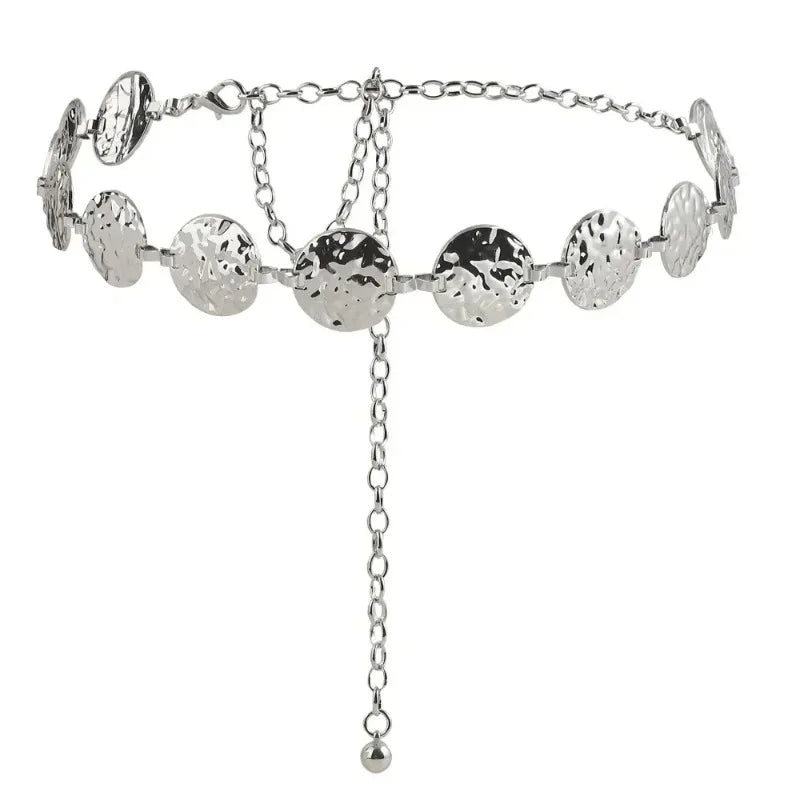 Women Thin Metal Waist Chain Fashion Accessory