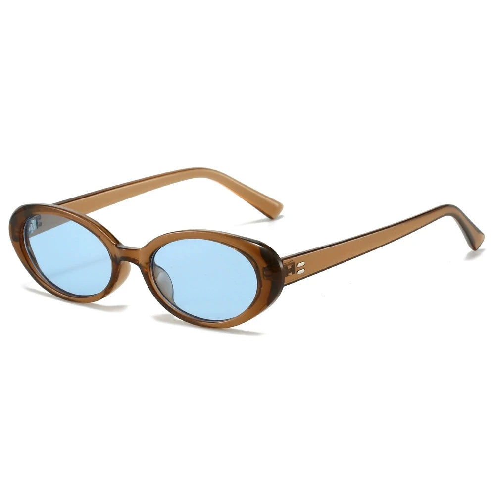 Women Vintage Small Oval Retro Fashion Sunglasses