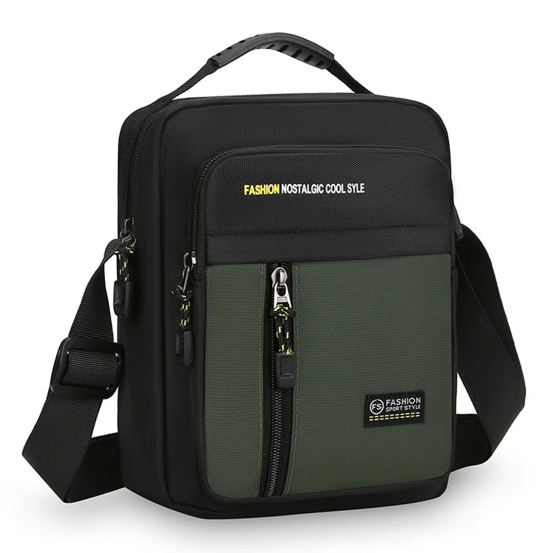 Large Capacity Multi Pocket Business Crossbody Bag for Men