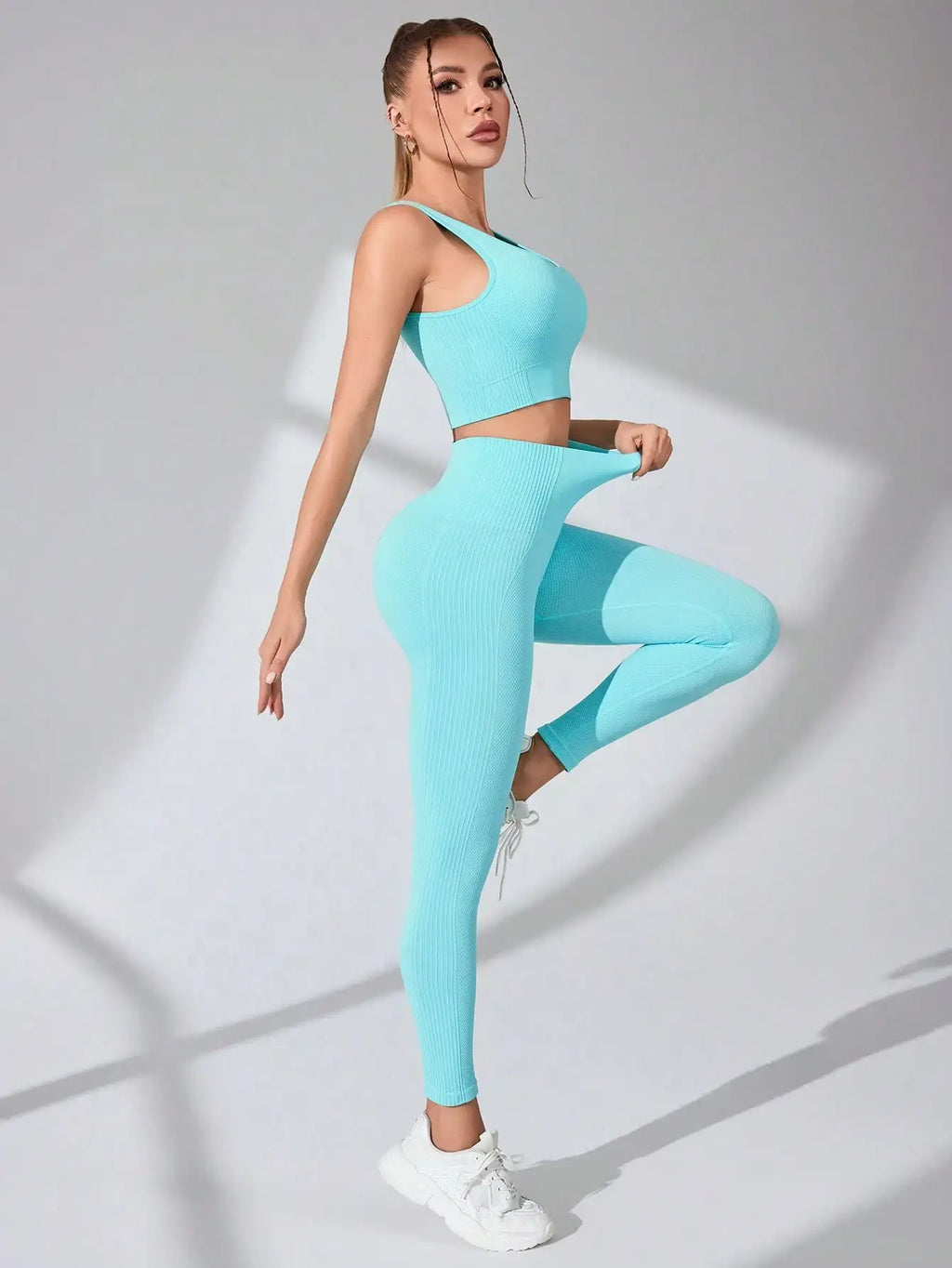 Women Seamless Yoga Set Sports Bra and Leggings Gym Outfit