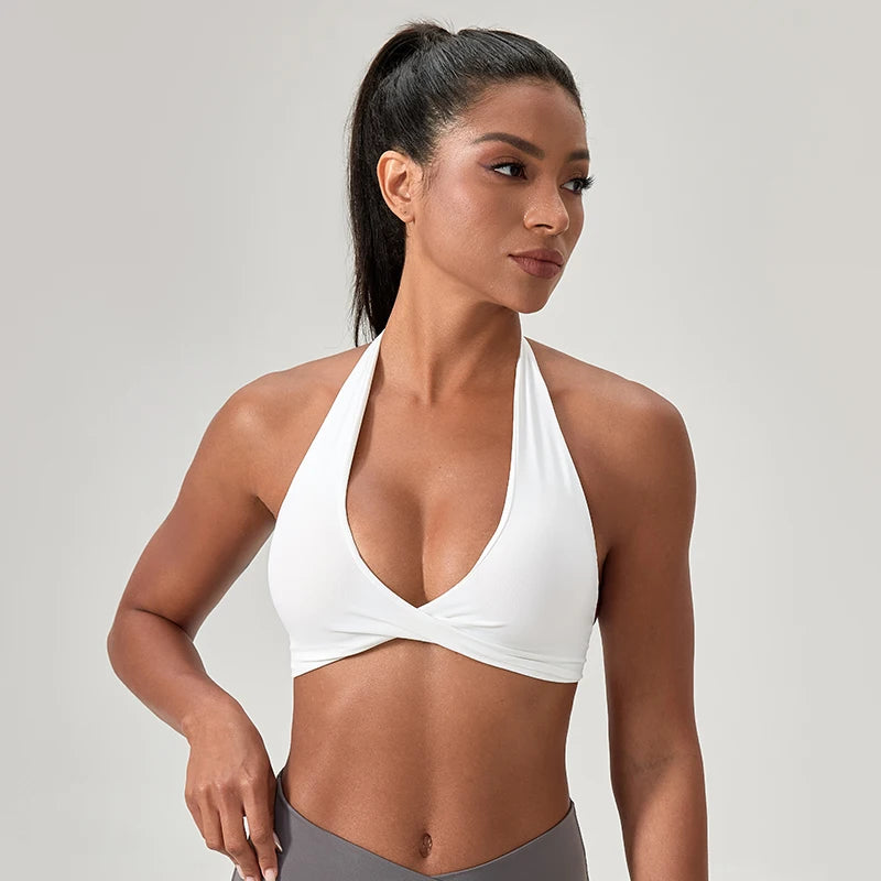 Women Halter Stylish Neck Sports Bra