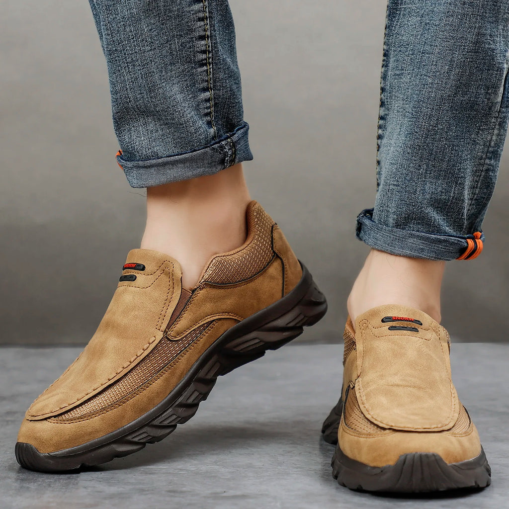 Men Leather Casual Shoes Breathable Loafers
