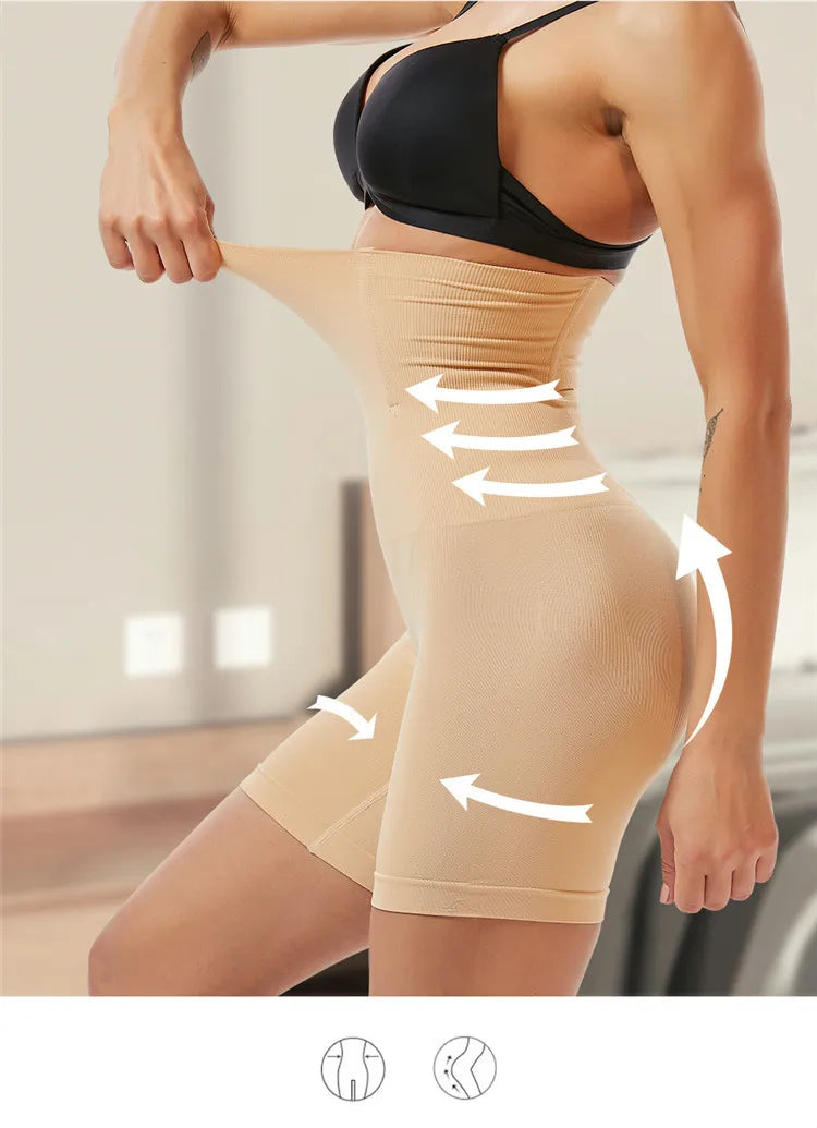 High Waist Tummy Control Mid Thigh Body Shaper Shorts for Women