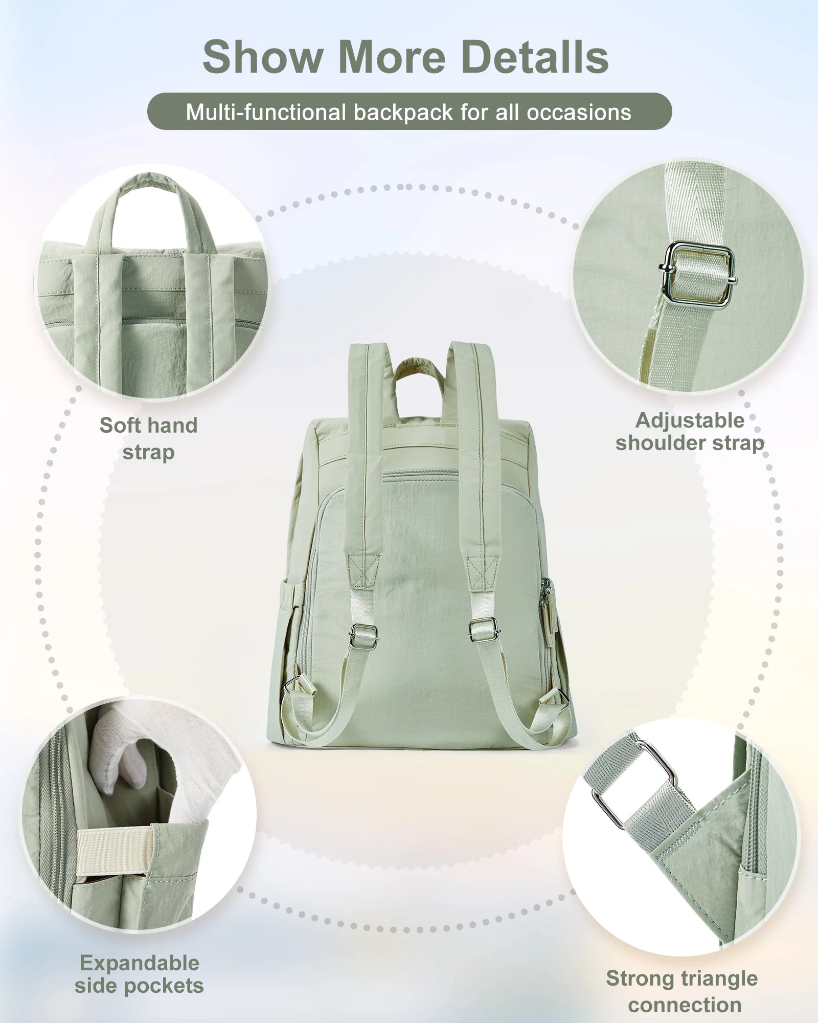 Modern Lightweight Anti Theft Travel Backpack for Women