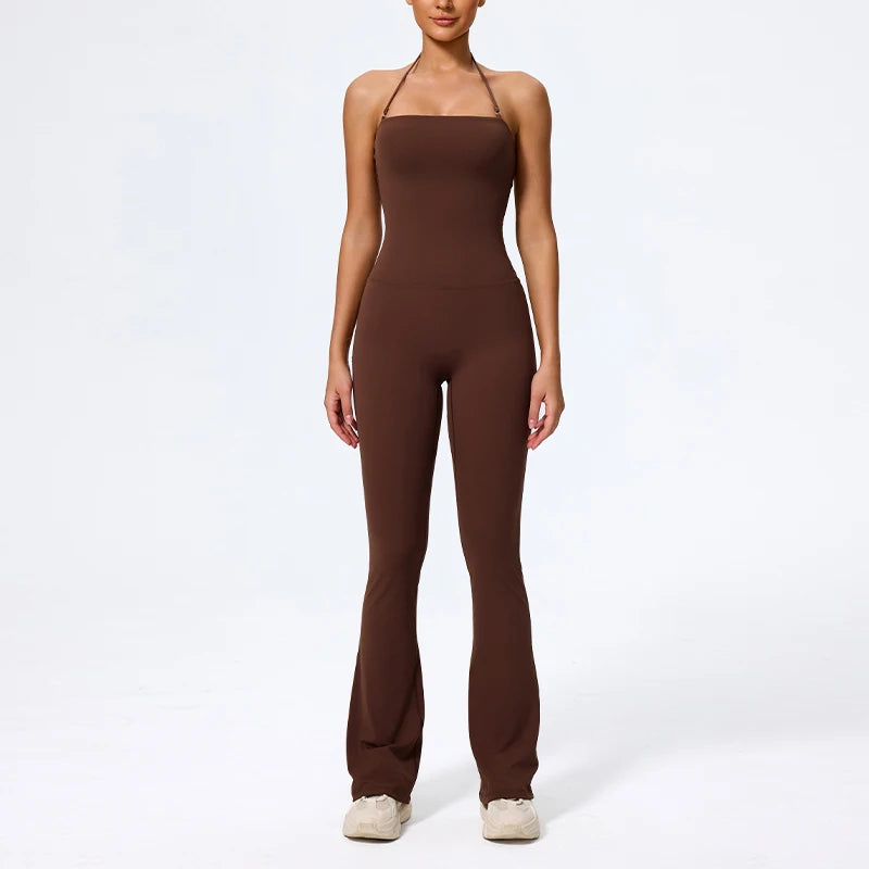 Women Sleeveless Yoga Jumpsuit Fitness Sports Bodysuit